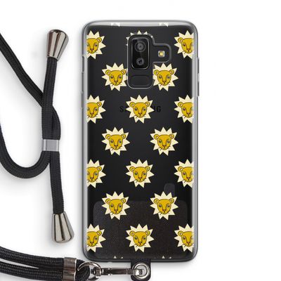 Leeuwenkoppen: Samsung Galaxy J8 (2018) Transparant Hoesje met koord