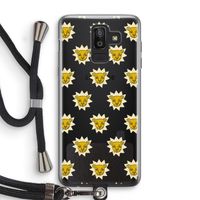 Leeuwenkoppen: Samsung Galaxy J8 (2018) Transparant Hoesje met koord