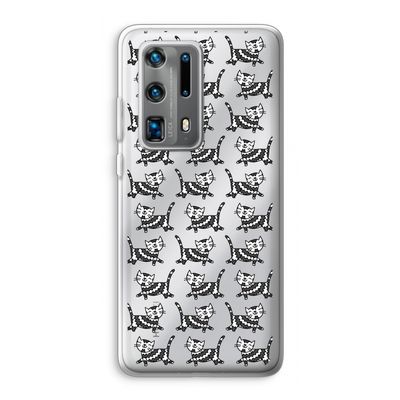 Zwarte poes: Huawei P40 Pro Plus Transparant Hoesje