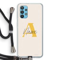 Amber Script: Samsung Galaxy A32 4G Transparant Hoesje met koord