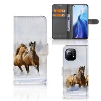 Xiaomi Mi 11 | Telefoonhoesje | Met pasjeshouder | Paarden