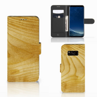 Samsung Galaxy S8 Book Style Case Licht Hout - thumbnail