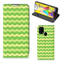 Samsung Galaxy M31 | Hoesje met Magneet | Waves Green