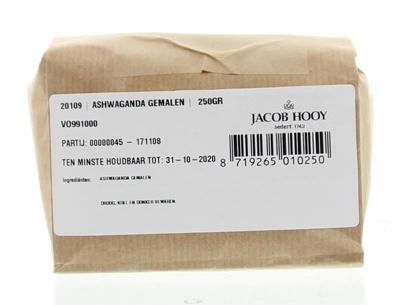 Jacob Hooy Ashwagandawortel gemalen 250 Gram Jacob Hooy Ashwagandawortel gemalen 250 Gram