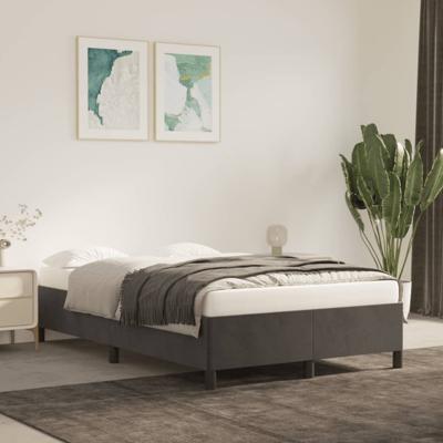 Bedframe zonder matras 120x200 cm fluweel donkergrijs
