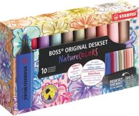 STABILO BOSS ORIGINAL NatureCOLORS Wildflower markeerstift, deskset van 10 stuks, assorti