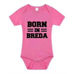 Born in Breda cadeau baby rompertje roze meisjes 92 (18-24 maanden)  -
