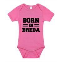 Born in Breda cadeau baby rompertje roze meisjes 92 (18-24 maanden)  - - thumbnail