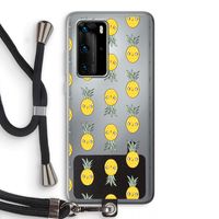 Ananas: Huawei P40 Pro Transparant Hoesje met koord