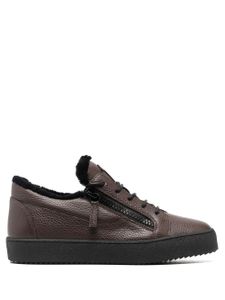 Giuseppe Zanotti baskets en cuir - Marron