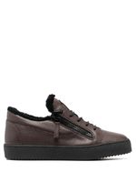 Giuseppe Zanotti baskets en cuir - Marron - thumbnail