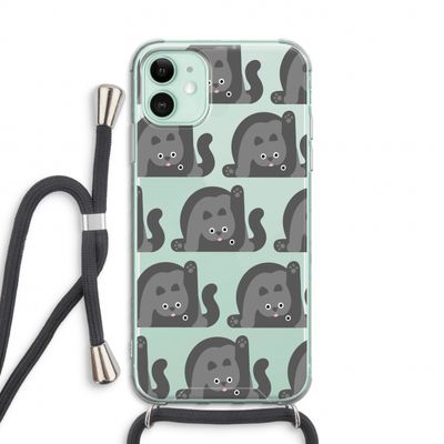 Cats: iPhone 11 Transparant Hoesje met koord