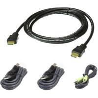 Aten 2L-7D02UHX4 toetsenbord-video-muis (kvm) kabel 1,8 m Zwart
