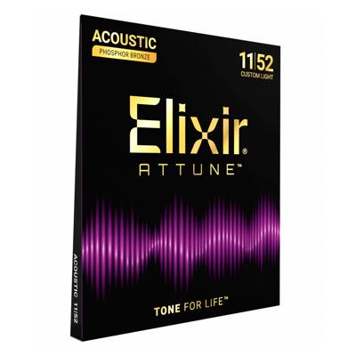 Elixir 21027 Attune Coated Akoestische Gitaarsnaren (11-52) Custom Light