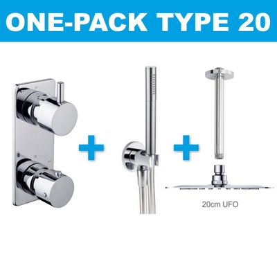 Wiesbaden one-pack inbouwthermostaatset type 20