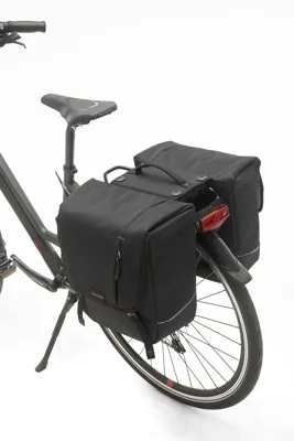 Dubbele fietstas New Looxs Nova Double Racktime - 32 liter - zwart