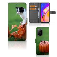 OPPO Reno5 Z | A94 5G | Telefoonhoesje | Met pasjeshouder | Kitten