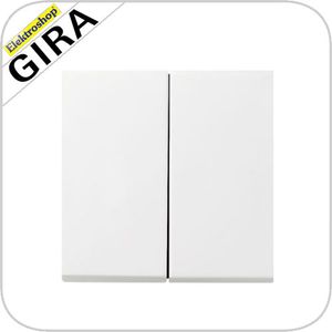 Gira F100 drukvlak wissel/wisselschakelaar zuiverwit glanzend