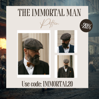 Arran Pet | Harris Tweed | 8-panelen | Grijs | Peaky Blinders