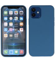 Lunso - Softcase hoes -  iPhone 12  Mini  - Blauw