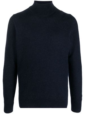 Lardini pull en maille fine à col roulé - Bleu