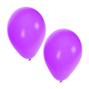 Bellatio Decorations ballonnen - 15x stuks - paars - 27 cm - verjaardag - feestartikelen