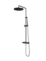 Regendouche Brauer Black Showerpipe met Thermostaat 30 cm Mat Zwart Brauer