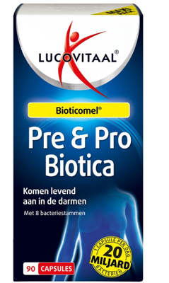 Lucovitaal Voedingssupplementen Pre & Pro Biotica 20miljard bacteriën 90Capsules Lucovitaal Voedingssupplementen Pre & Pro Biotica 20miljard bacteriën 90Capsules