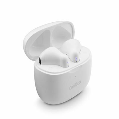 Hoofdtelefoon met microfoon CoolBox TWS-01 Wit