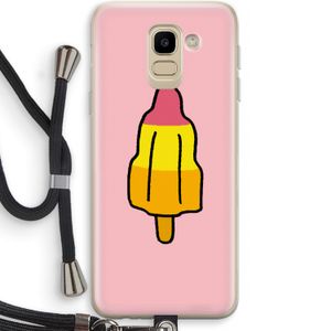 Raketijsje: Samsung Galaxy J6 (2018) Transparant Hoesje met koord