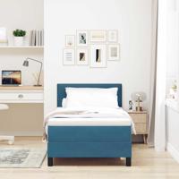 Boxspringbed met Matras met matras Donkerblauw 90 x 190 cm Stof