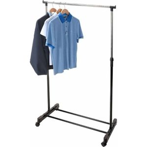 Kledingrek - verrijdbaar - 160 cm - metaal   -