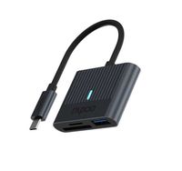 Rapoo UCR-3001 geheugenkaartlezer USB 3.2 Gen 1 (3.1 Gen 1) Type-C Zwart - thumbnail