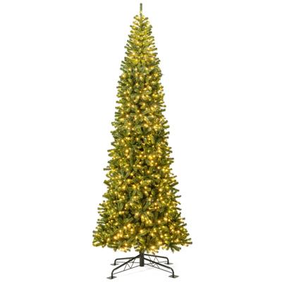360 cm Verlichte Kunstkerstboom met 2536 PVC-takpunten Groen