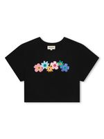 SONIA RYKIEL ENFANT t-shirt fleuri à logo imprimé - Noir