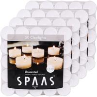 Spaas Clearlights theelichtjes/waxinelichtjes - 200x - wit - 4,5 branduren