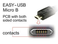 DeLOCK EASY-USB-A 2.0 male > EASY-USB Micro-USB-B 2.0 male kabel 1 meter - thumbnail