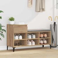 Schoenenkast met lade artisanaal eikenkleurig 102 x 36 x 60 cm