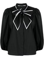 alice + olivia blouse Lou à nœud - Noir