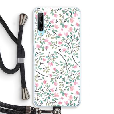 Sierlijke bloemen: Huawei P Smart Pro Transparant Hoesje met koord