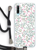 Sierlijke bloemen: Huawei P Smart Pro Transparant Hoesje met koord