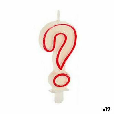 Kaars ? Verjaardag Wit Rood (12 Stuks)