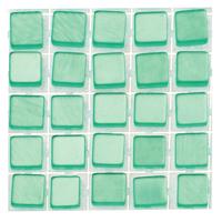 Glorex hobby mozaieken maken steentjes/tegels - 119x - turquoise - 0.5 x 0.5 x 0.2 cm - zelfklevend