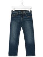 Emporio Armani Kids jean à coupe droite - Bleu