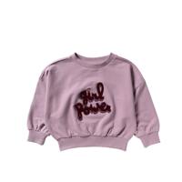 Your wishes winter sweater meisjes - paars - Girl Power - oversized fit