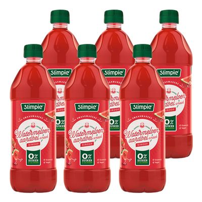 Slimpie - Watermeloen Aardbei Siroop - 6x 650ml