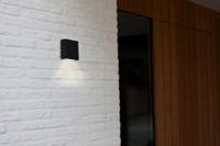 Downlighter zwart LED gevelverlichting warm wit (3000k) Gemini XF