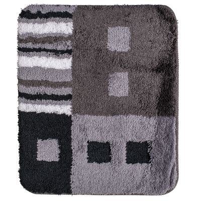 Wicotex bidetmat 50x60cm modern wit grijs zwart