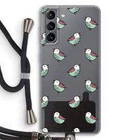 Vogeltjes: Samsung Galaxy S21 Transparant Hoesje met koord