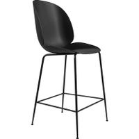 Gubi Beetle Chair barkruk 65cm met zwart onderstel zwart - thumbnail